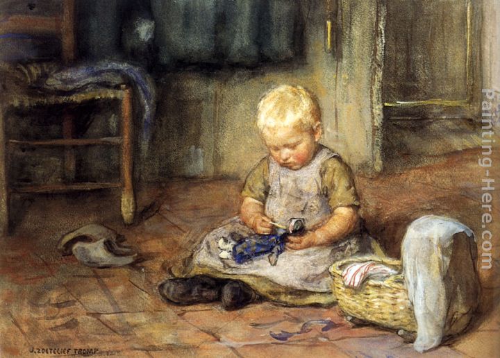 The Little Mother painting - Jan Zoetelief Tromp The Little Mother art painting
